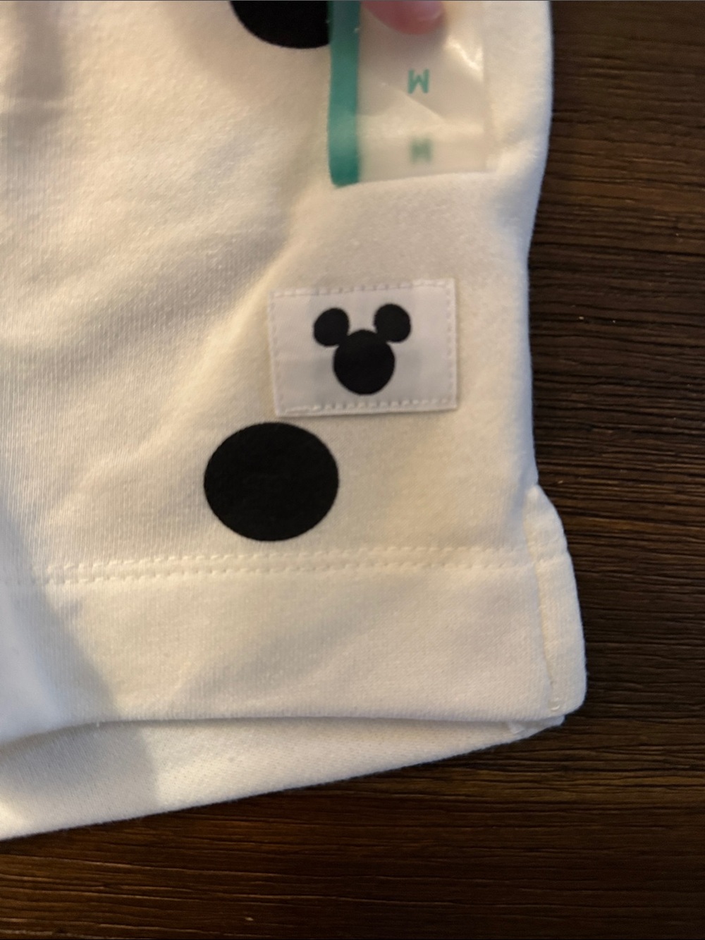 Disney White with Black Polka Dots Pull-On Drawstring Shorts Medium NWT - Picture 9 of 10